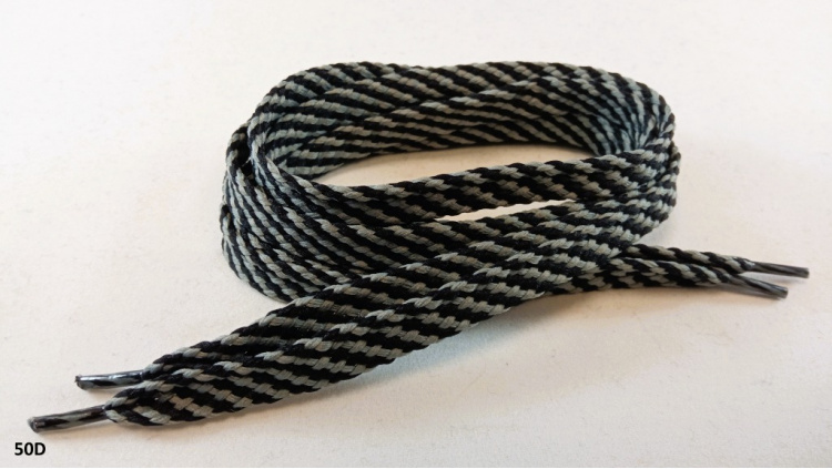 Polyesterová šnúrka TYP  PLOCHÁ MIX - 80cm