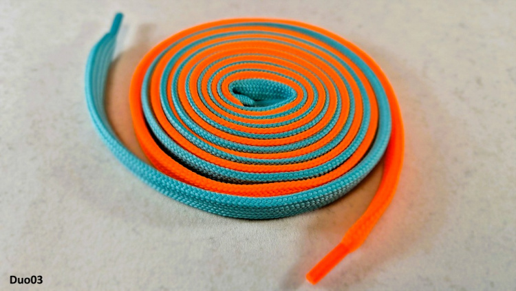 Polyesterové šnúrky TYP Ploché DuoMix