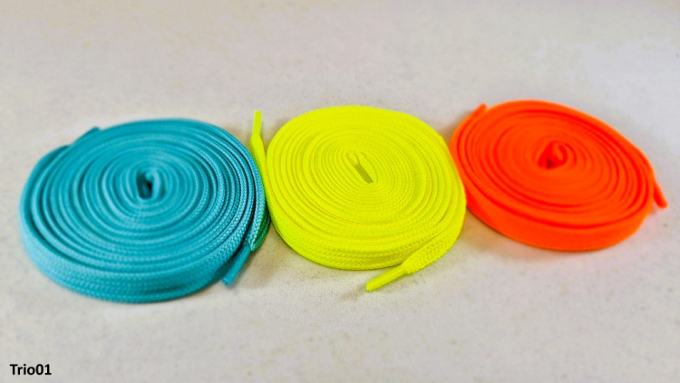 Polyesterové šnúrky TYP Ploché Trio
